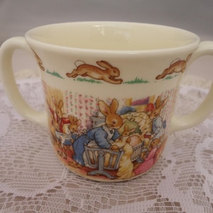 Royal Doulton Bunnykins Christening Mug: Double Handled Collectible