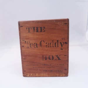 Antyczne/zabytkowe pudełko „Tea Caddy”, drewniane pudełko na herbatę Tukvar