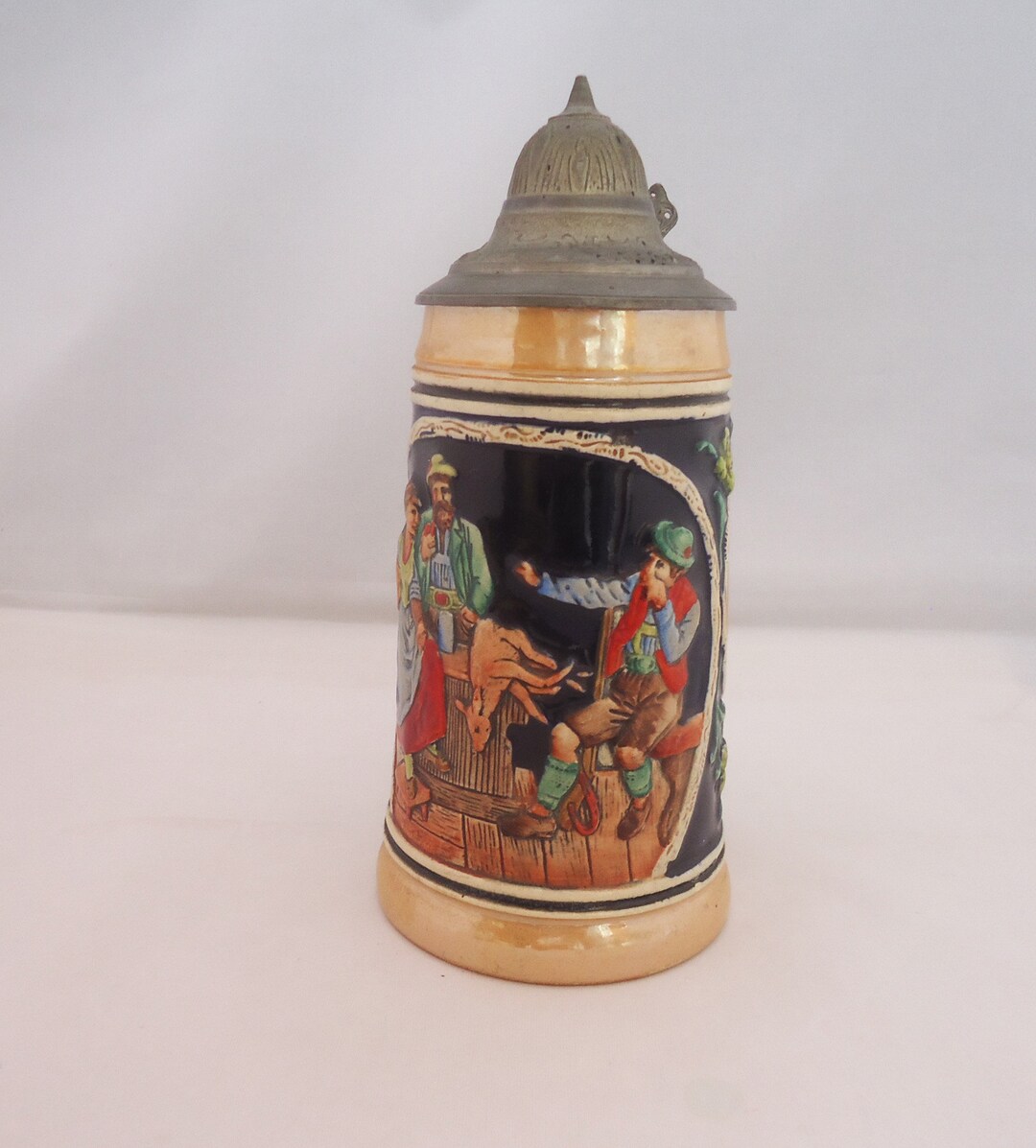 Thewalt Beer Stein, Vintage German Beer Stein, L Beer Mug, Beer Mug