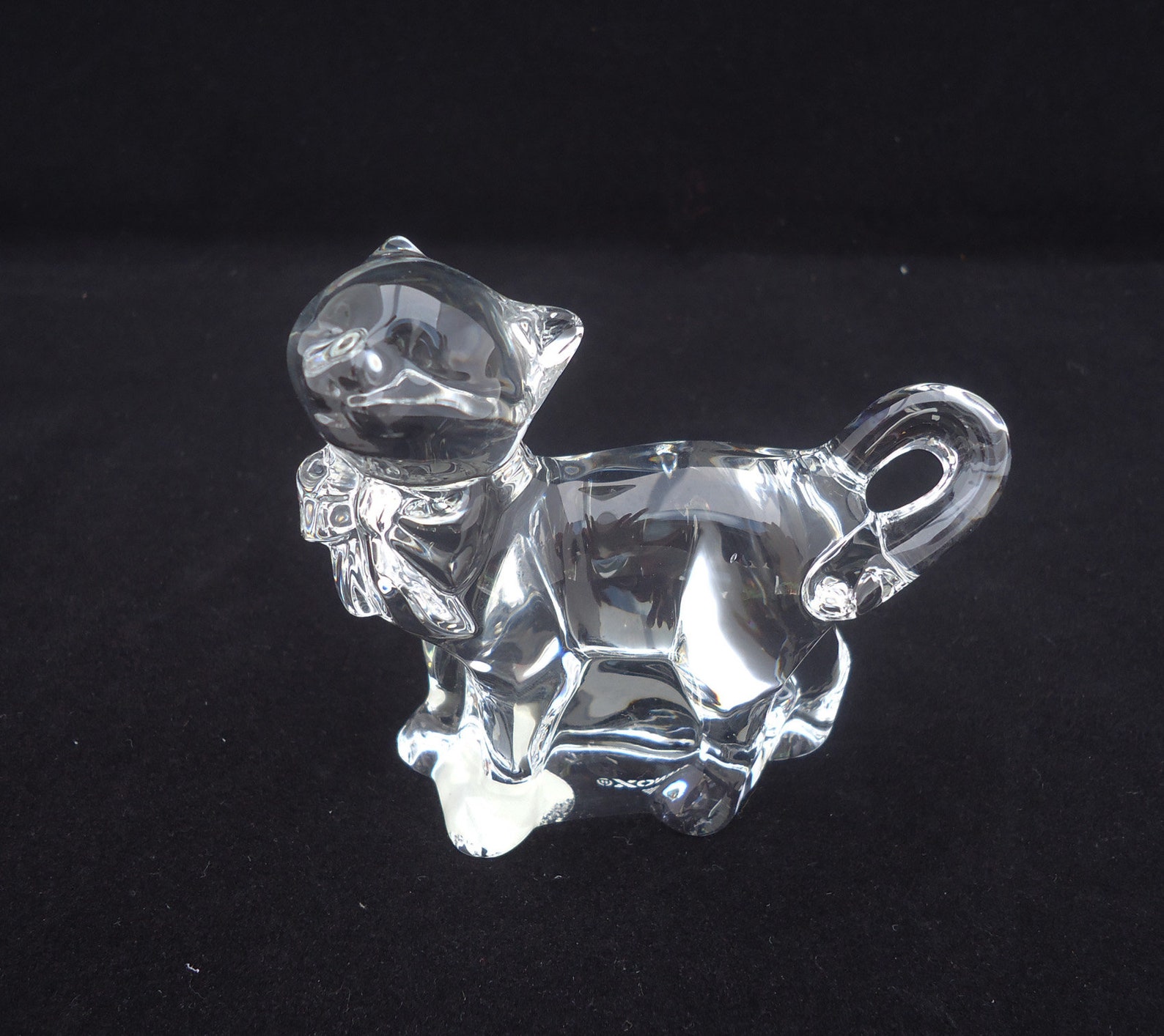 Lenox Crystal SASSY CAT With Bow Vintage Lenox Crystal Cat Etsy UK