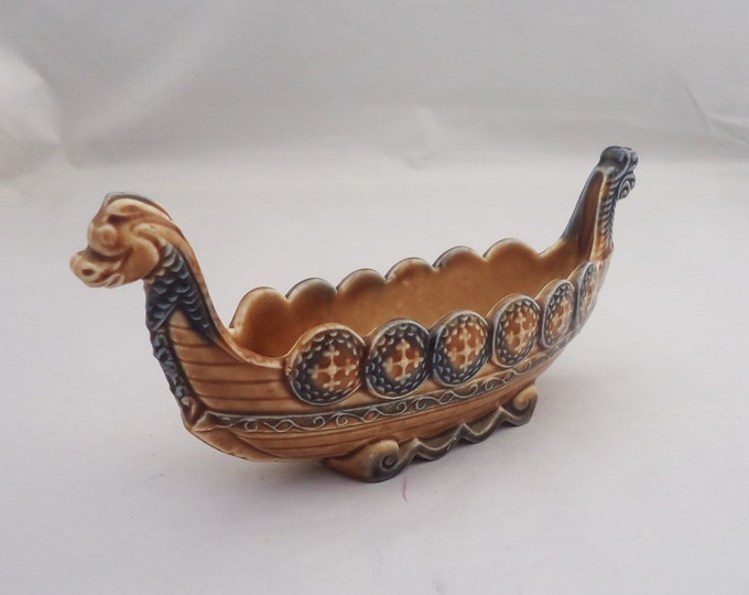 Vintage Wade Viking Long Boat Porcelain Made in England, Wade Viking