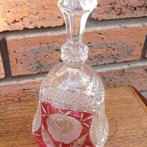 Vintage Enesco Rose Bell, West-Duitsland Crystal Bell, jaren 80, VK-verkoper