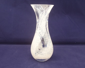 Caithness Glass Vase, White Caithness Vase, Caithness Bud Vase