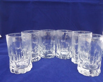 Ravenhead Vista Glass Set of 6 14 cl,  Vintage Set of Textured Glass Tumblers, Ravenhead Vista Glasses in Original Box