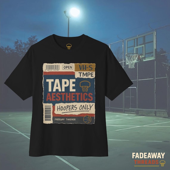 Vintage Basketball VHS T Shirt, Hoopers Only Retro Streetwear Tee, 90s Tape Aesthetic Graphic Shirt, Unisex Oversized Basketball Top
