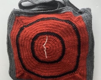 Crochet Hypnotic Eye Tote Bag | Gothic Villain Style