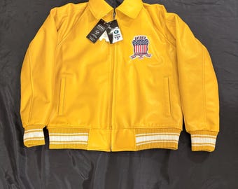 Top Selling Avirex Leather Varsity Mens Jacket Handmade Premium Quality