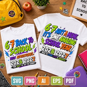 Funny Back To School 67 png SVG-bundel, eerste dag van school teken, schooljaar 2026-2027, leraar meme waardering shirt cadeau, schoolbenodigdheden png