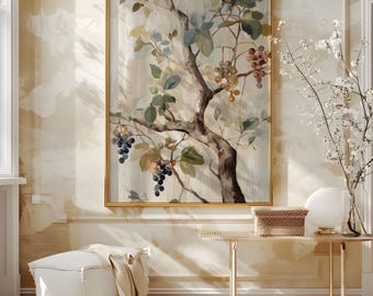 Canvas I Am The Vine and Branches, John 15 schriftdecor, modern christelijk huis, bijbelse kunst, christelijk cadeau, ingelijst en verzonden