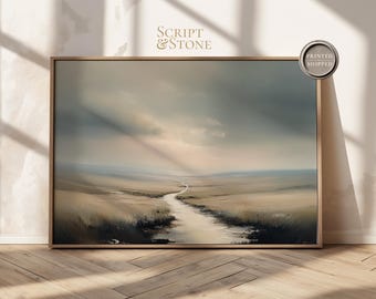 Den smala stigen inramad duk, minimalistisk kristen heminredning, biblisk konst, oljemålning, Matteus 7, tryckt och skickad