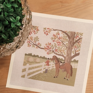 Beyond the Fence | Horse and Rider PRINTED Needlepoint Canvas