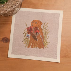 Pheasant Lab Yellow | PRINTED Needlepoint Canvas