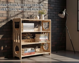 Montessori Bookshelf, 4-Tier Wooden Toy Storage Organizer, Kids Bookcase for Playroom, Nursery, Daycare & Kindergarten