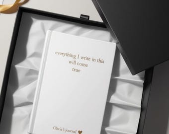 Custom Manifestation Journal, Gold Foil Affirmation Diary, Law of Attraction Planner