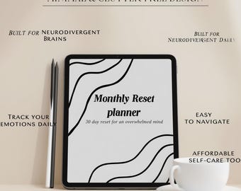 Digital self care minimalist wellness and mindfulness planner {Good notes ipad}