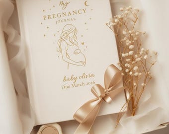 Custom Pregnancy Journal, Expectant Mother Memory Book, custom due date planner