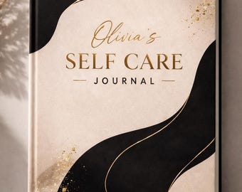 Personalized Self Care Journal Hardcover minimalistic wellbeing journal