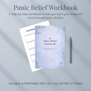 Panic Relief Workbook, Nervous System Regulation, Coping Skills (PDF Download)