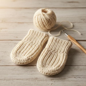 Baby crochet mittens pattern, Crochet baby mittens tutorial, Beginner baby mittens crochet pattern, Newborn crochet mittens PDF,