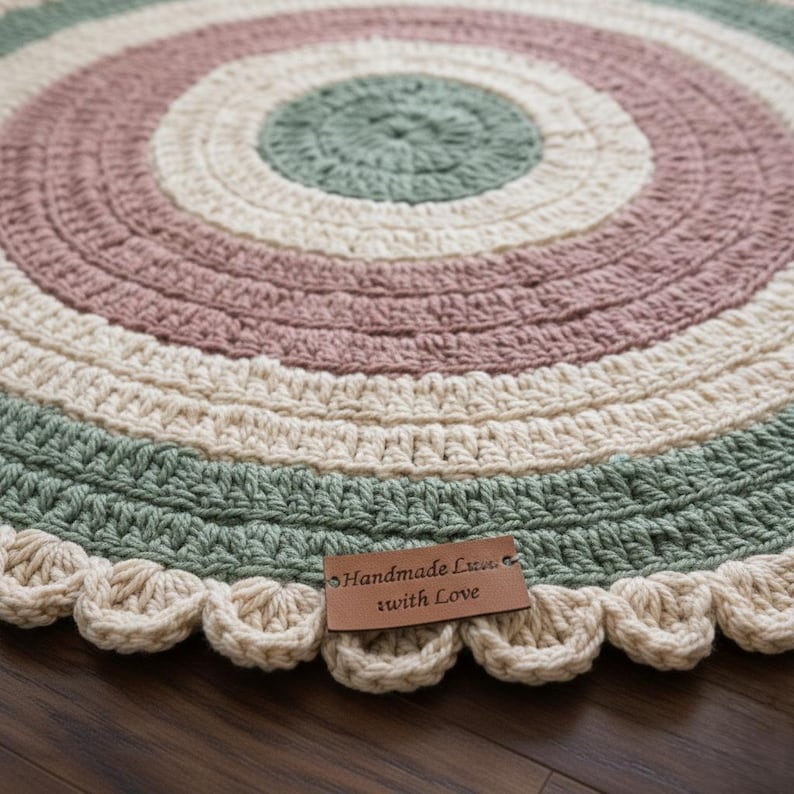 Beginner Crochet Rug Pattern, Round Knit Rug Pattern, Crochet Rug ...