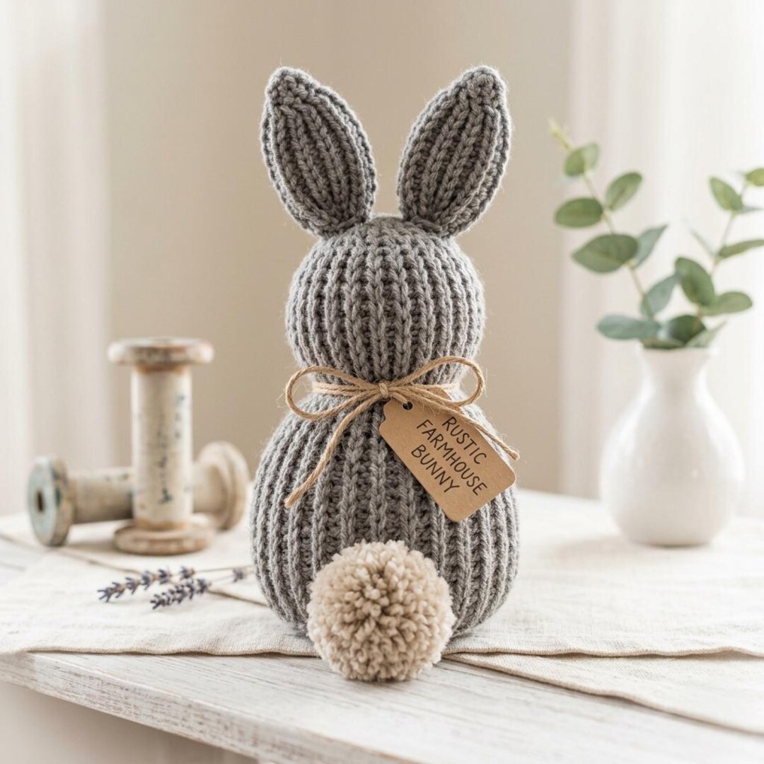 Rustic Rabbit Crochet Rustic Farmhouse Bunny Crochet Pattern, Best Decor Bunny, New Farmhouse ...