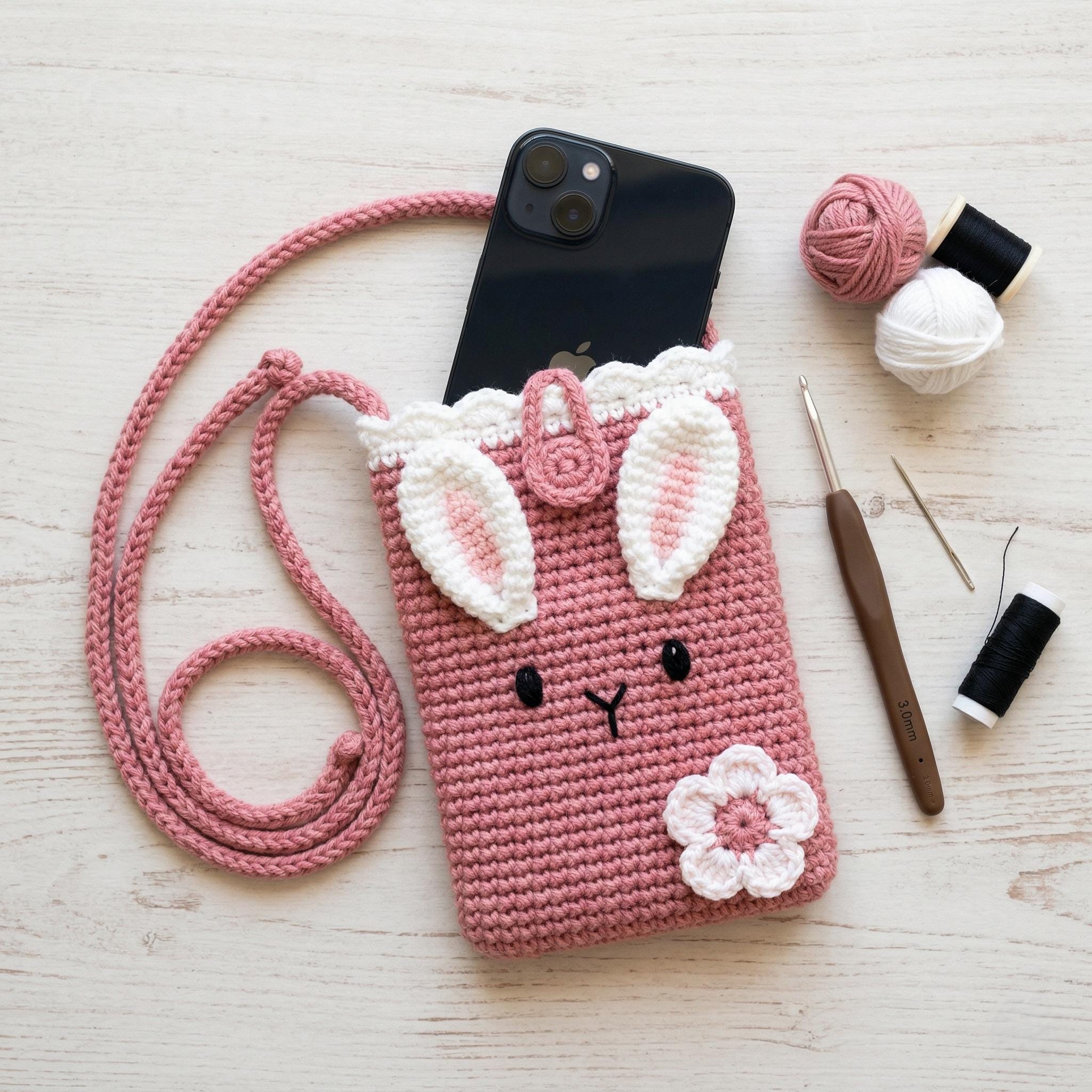 Bunny Phone Bag Crochet Pattern