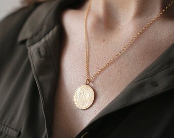 1963 Genuine French Coin Pendant Necklace - Gold Chain Gift for Women