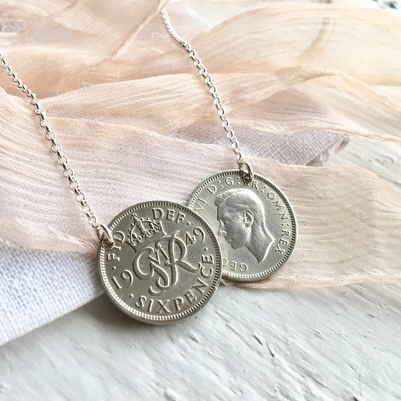Lucky Sixpence Double Coin Jewelry 