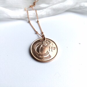 Irish Coin Necklace, Rose Gold Gift for Women, Irish Anniversary for Best Friend, Sister or Wife image 5