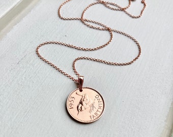 70th Birthday, 1953 Farthing Necklace, Gift for Women, for Wife, Sister, Mother or Friend