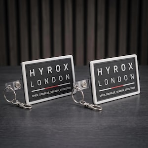 HYROX Patch Keyring and Funny Gym Bag Tag Multipack | 2-Pack or Squad of 4 | Gift for Finishers and Training Partners