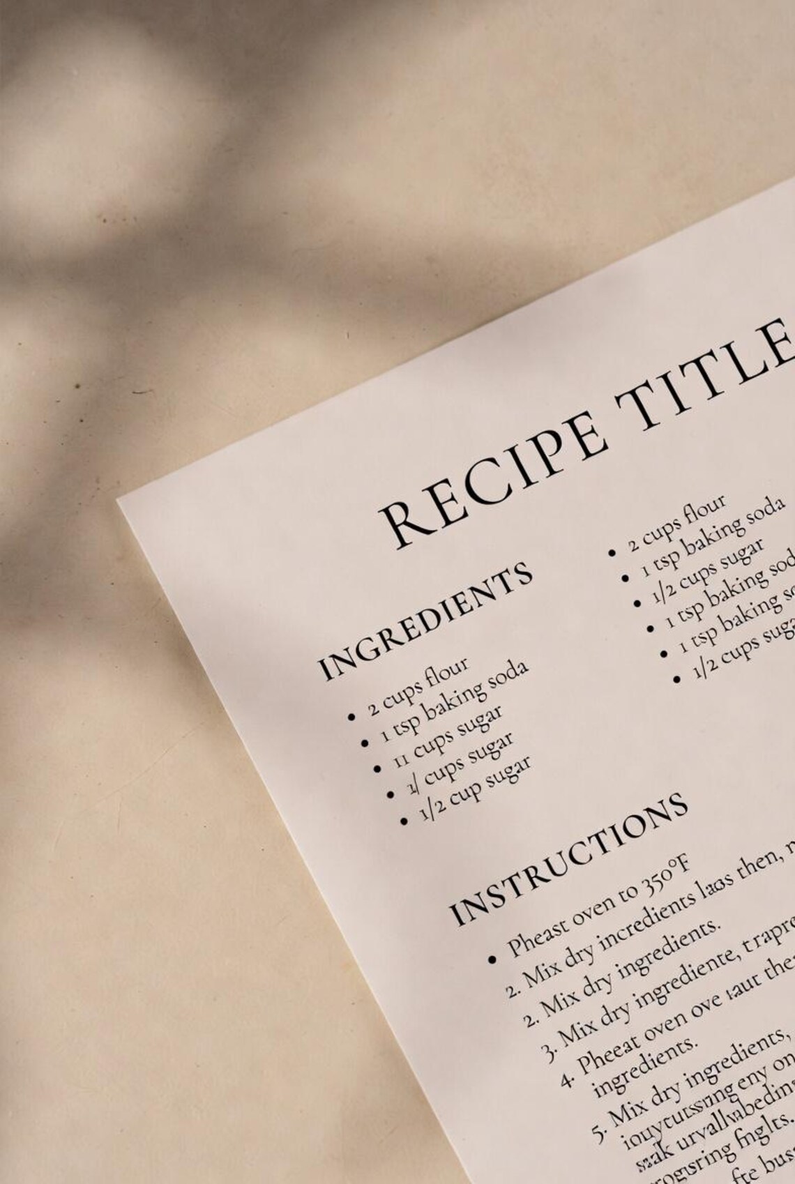 Editable Recipe Book Template – Fillable PDF Cookbook Organizer ...