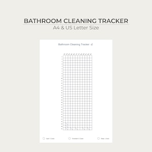 Bathroom Cleaning Tracker Printable
