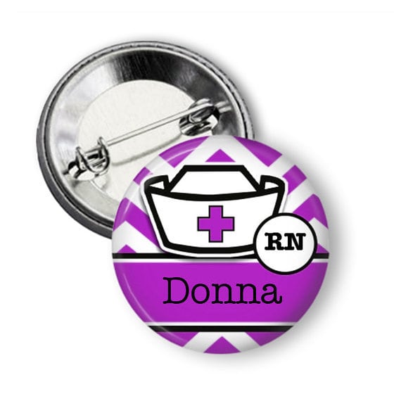 Name button badge Nurse name button badge Il_570xn