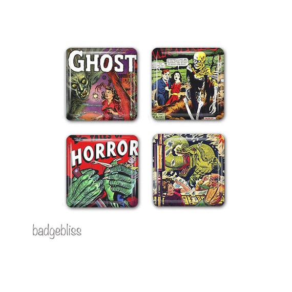 Retro comic books magnets or pinback button badges Il_570xn