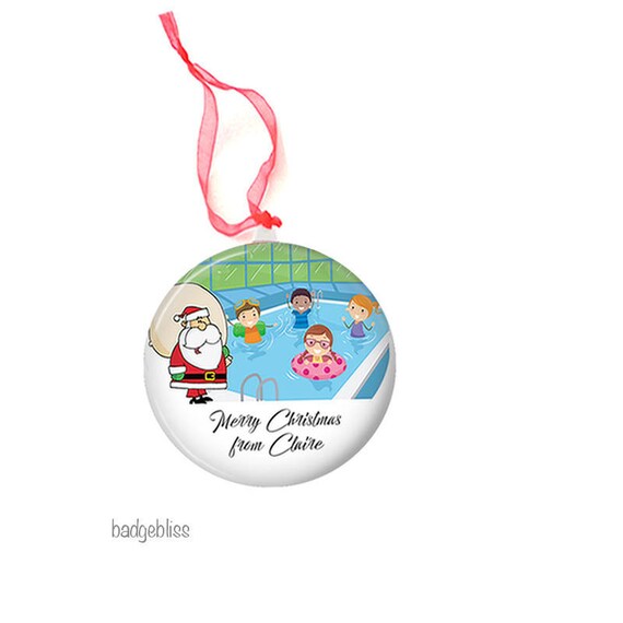 Personalised Christmas decoration, swimming lessons decoration Il_570xn