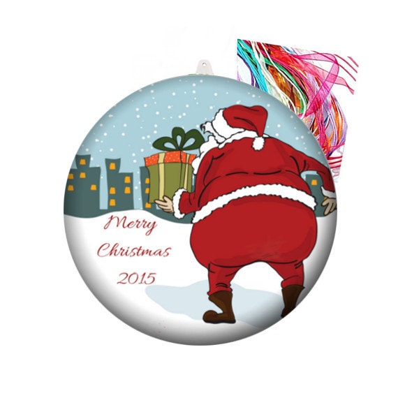 Personalised Christmas decoration - Santa's coming Christmas tree decoration Il_570xn