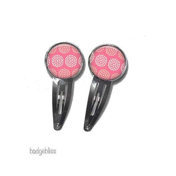 Pink dot snap hairclips Il_570xn