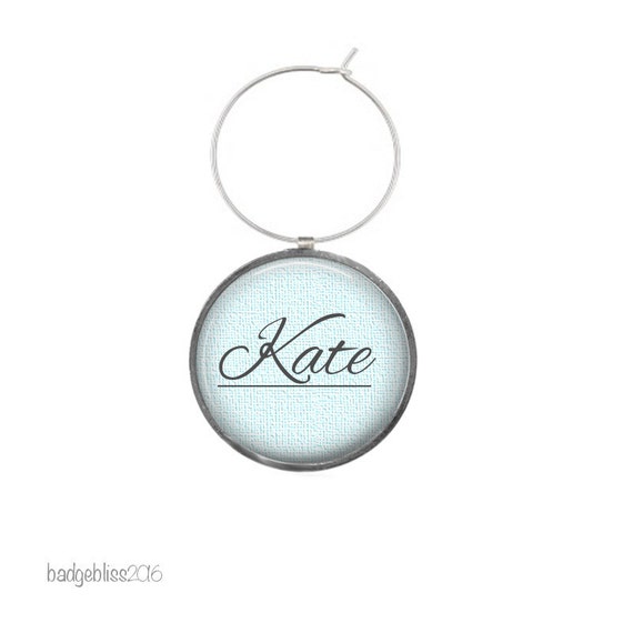 Wine glass charms 6 personalised wine glass charms Il_570xn