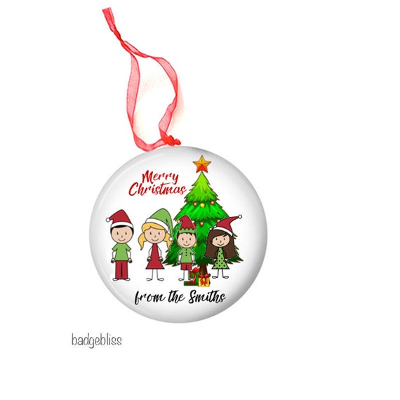 Personalised Christmas decoration add your family Il_570xn