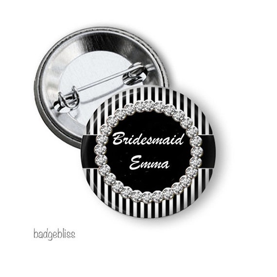 Diamond hen party pinback button badges, 5 or 10 badge packs Il_570xn