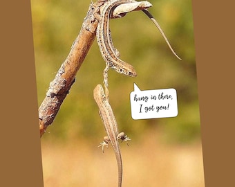Hang In There I Got You Card, Encouragement, Printable PDF