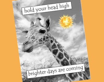 Brighter Days Are Coming Card, Digital Download, Hang In There