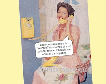 Gender Reveal Card, New Parents Humor, Printable PDF