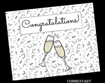 Congratulations Celebration Card Printable PDF, So Happy For You