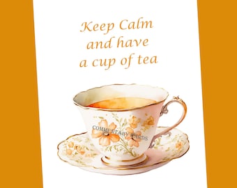 Printable Card, Add Your Own Teabag For A Fun Gift