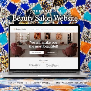 Beauty Salon Website | Hair Salon Website | Admin Panel | Installation Included | SEO Ready