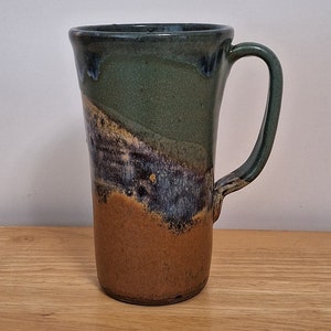 Tall Mug/coffee mug/coffee cup/office mug/ Trifecta Green