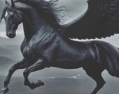 Majestic Pegasus in Stormy Sky – Cross Stitch Pattern PDF – Instant Download – Pegaso – Las Labores de Nita