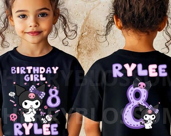 Cute Cat Birthday Girl T-Shirt, Family Matching Shirts DV89